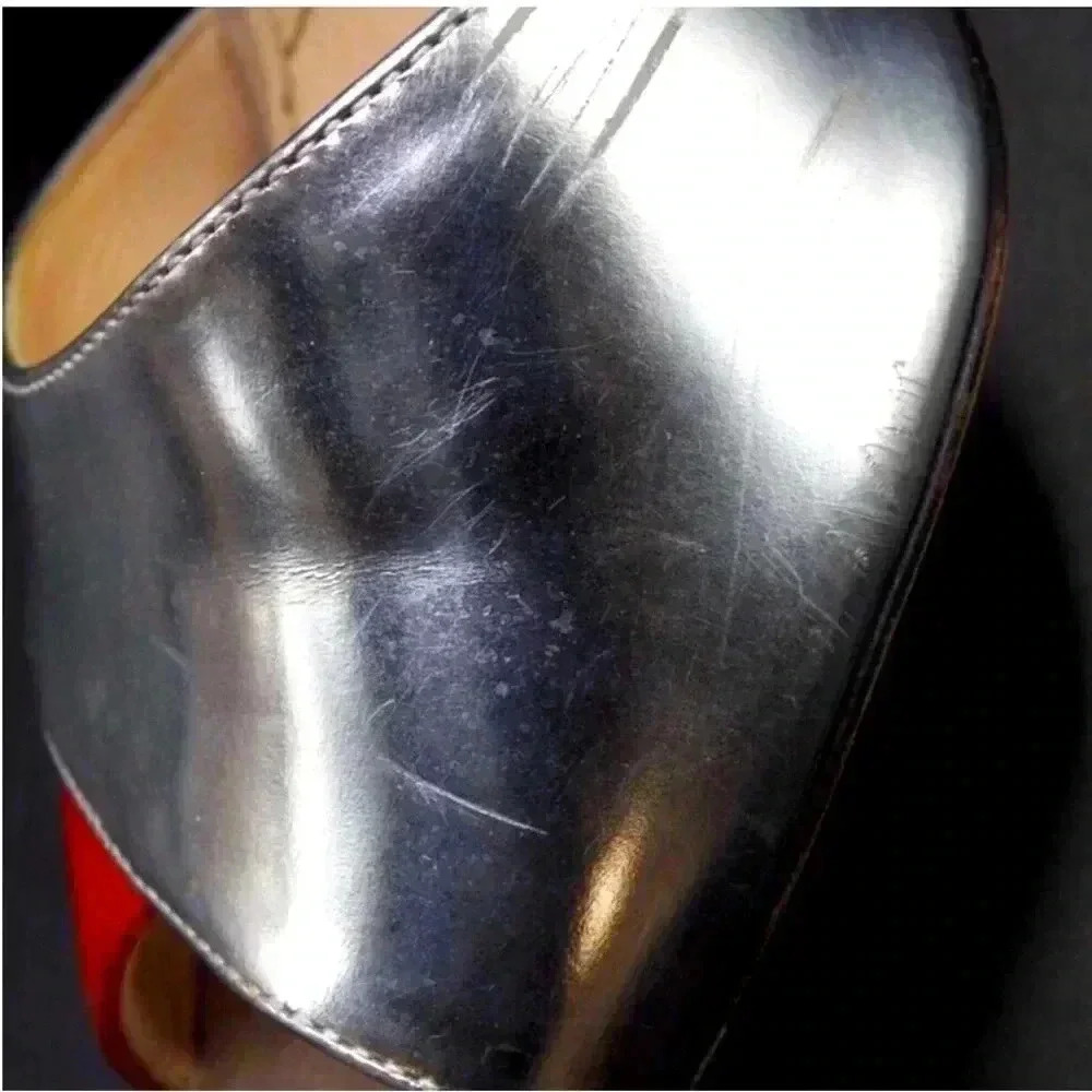 Prada Silver & Orange Leather & Suede ankle strap heels size 38 Great condition - Picture 8 of 11